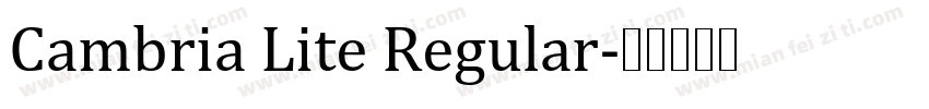 Cambria Lite Regular字体转换